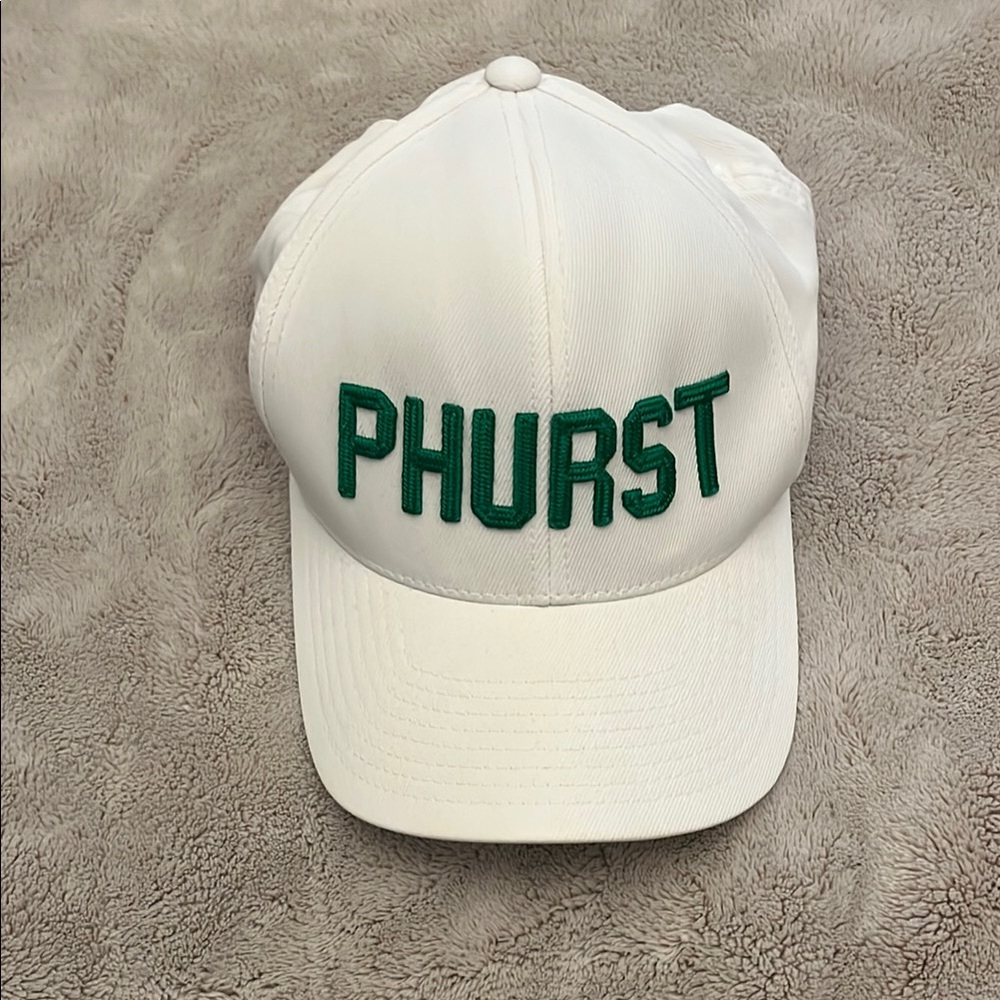 G/Fore White Cap with Green PHURST (Pinehurst) Embroidery